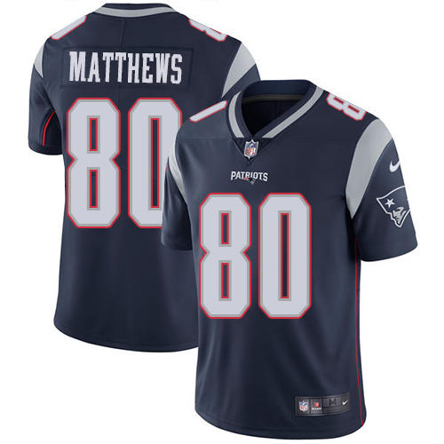 Nike Patriots #80 Jordan Matthews Navy Blue Team Color Men's Stitched NFL Vapor Untouchable Limited Jersey